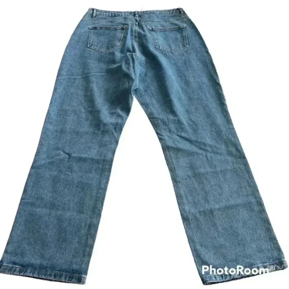 Missguided NWT Light Blue High Rise Boyfriend Jean 12R - Picture 4 of 15